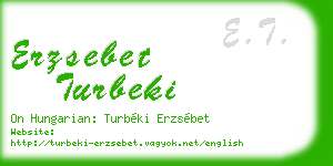 erzsebet turbeki business card